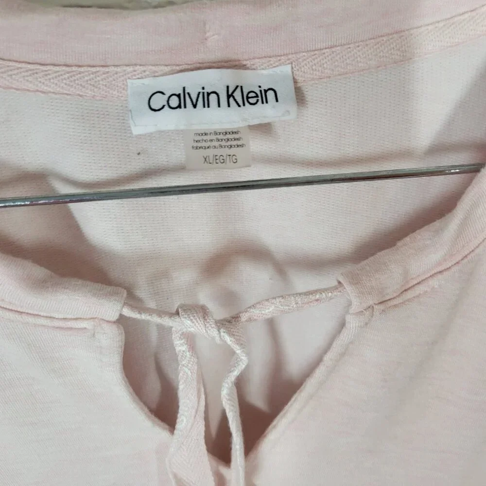 Calvin Klein Womens Swim Cover Up XL Pink Heather Pockets Soft Comfy PIN9E
